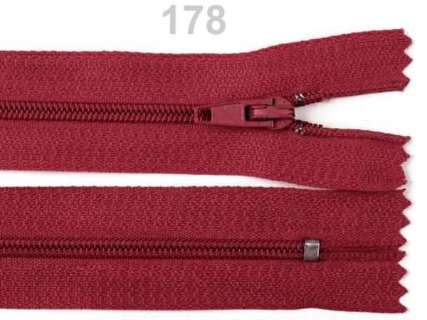 Reißverschluss Spirale 3 mm Länge 12 cm pinlock Bordeaux